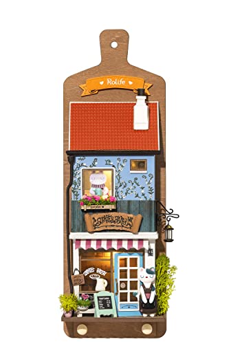 Rolife Diy Dollhouse Kits 3D Wooden Puzzles For Adults Teens, Desk Decor Or Wall Decor Standing Leaning Hanging (Aroma Toast Lab) #TOP29