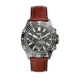 Rundes Edelstahlgehäuse mit grauem Zifferblatt