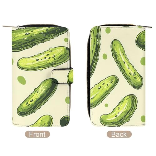 Green Pickles Cucumbers Long Wallet for Women Men Purses Coin Pouch Credit Card Holder Organizer3
