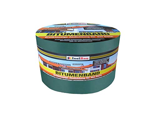 Preisvergleich Produktbild Isolbau Aluminium Bitumenband - Selbstklebendes Reparaturband für Dachabdichtung, Dachreparatur - Grün, 10 m x 100 mm