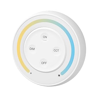 LGIDTECH S1-W Miboxer Color Temperature Sunrise Remote Controller Wall Mounted Switch White Color,Compatible with FUT017 FUT019 FUT107 FUT109 FUT035S