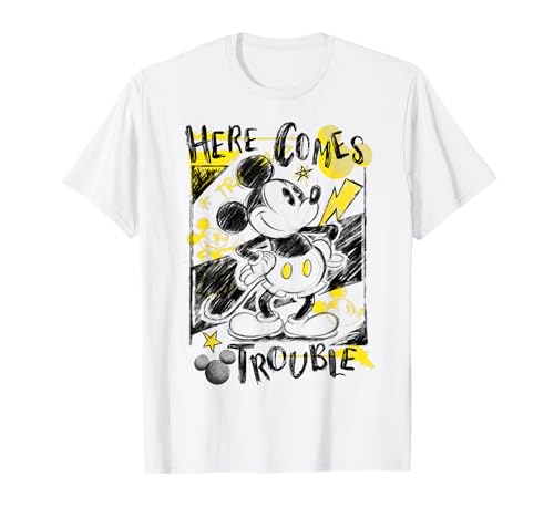 Image of Disney Mickey Mouse Here Comes Trouble T-Shirt