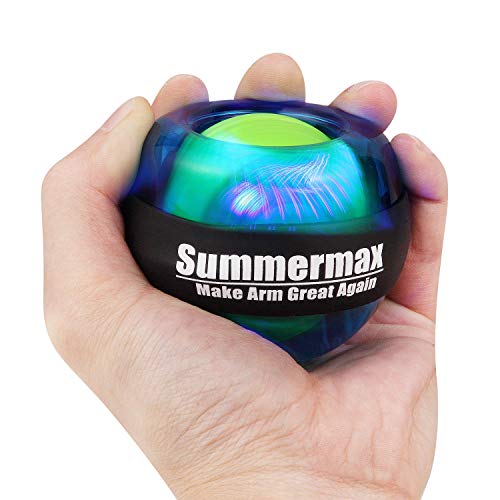 Summermax Wrist Power Gyroscopic Ball,Wrist Strengthener and Forearm Exerciser for Stronger Arm Fingers Wrist Bones and Muscle (Blue)