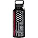 Healthy Human Designer Collection Insulated Stainless Steel Water Bottle Stein - Cold 24 Hours/Hot 12 Hours - Double Walled Vacuum Flask - 32 oz Thin Red Line