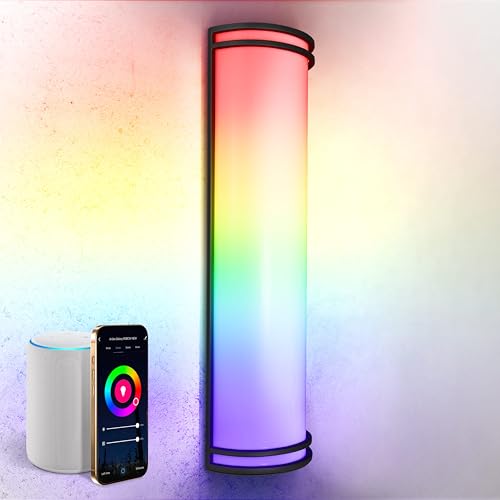 ASD LED Outdoor Wall Sconce, Smart RGBW 2700-6500K Black
