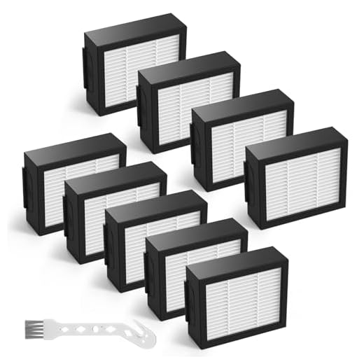 Filter Replacement for iRobot Roomba e, i and j Series i7 i7+/plus i3 i3+ E5 E6 E7 i4 i6 i6+ i8 i8+ Robot Vacuum Cleaners parts, 9 Pack High Efficiency 4639161 Filters