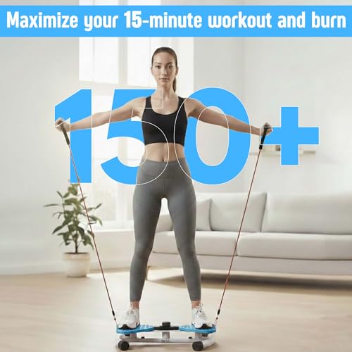 PAVYN Waist Twister Exercise Fitness Tool, Ab Twister Board with Smart LED Digital Monitor, 300 lbs Capacity, 20dB Ultra-Quiet Noiseless, Anti-Slip Home Gym Equipment for Women Belly Fat Loss-Blue by PAVYN - Image 6