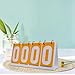 Aymzbd Sports Scoreboard, Flip Score Board, Compact 4 Digits Score Keeper, Table Score Flipper for Tennis Baseball Badminton Soccer, Yellow