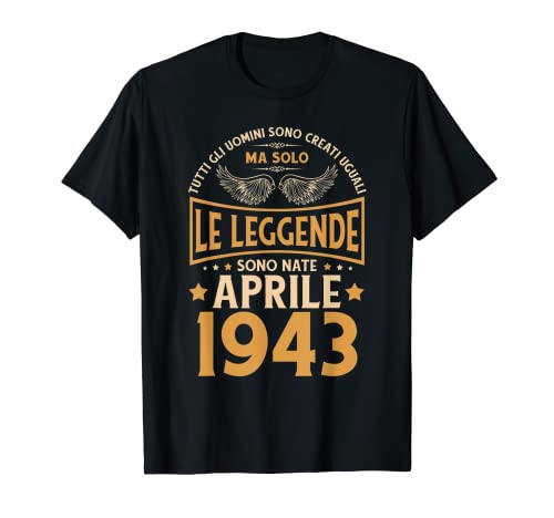 Cumpleaños Hombre Regalo Mujer Las Leyendas Abril 1943 Camiseta