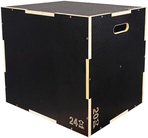 Fitvids 3 in 1 Non-Slip Wooden Plyo Box Plyometric Box Jumping Exercise ...