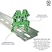 Dinkle Green DK2.5N-GN DIN Rail Terminal Block Screw Type UL 600V 20A 12-22AWG, Pack of 100