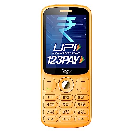 Image of itel SG600 Keypad Mobile Phone | 2.8 inch Display | 1900mAh Battery | UPI Pay | Crystal Clear Calls | 4 Hour Service | 1.3 MP Camera with Flash | Kingvoice | Metal Finish | Orange