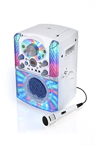 Singing Machine Sml625Btwd Karaoke Machine, Portable Bluetooth Cd+G Karaoke System, White #TOP6