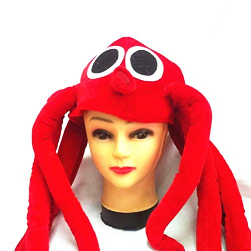 Holibanna Chapéus de festa engraçados, chapéu de polvo, chapéu de festa de Natal para crianças e adu