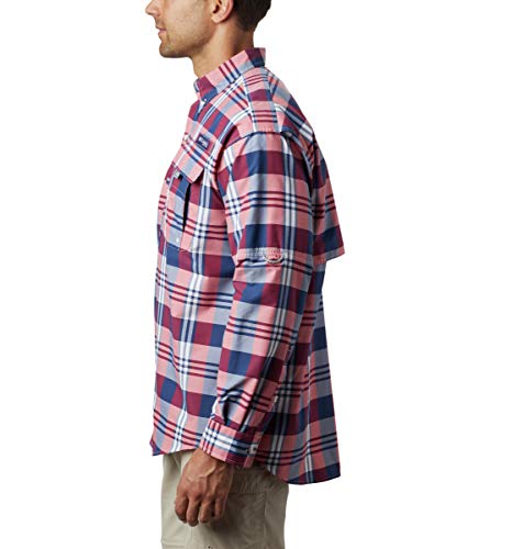 Columbia Men's Super Bahama Long Sleeve Shirt, Carbon Multi Plaid, X-Small #TOP5