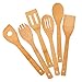 Produktbild Küchenhelfer Set 6 Stück,Pfannenwender,Kochlöffel,Küchenutensilien,Küchenzubehör - Holz kochlöffel Set,aus Bambus