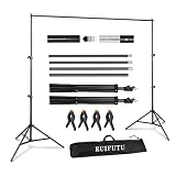 RUIFUTU Photo Backdrop Stand Kit 6.5x10FT, Adjustable Photography Background Support System Stands f