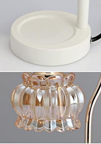 Candle Warmer Lamps, Metal Vintage Dimmable Light Candle Wax Warmer Lantern With Timer, Aromatic Candle Holders For Home Bedroom Decor Table Light (A- White,American Standard 110V) #TOP4