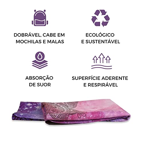 Tapete Yoga Mat Dobrável para Viagem Antiderrapante Leve Estampado | Aveludado + Borracha Natural 18