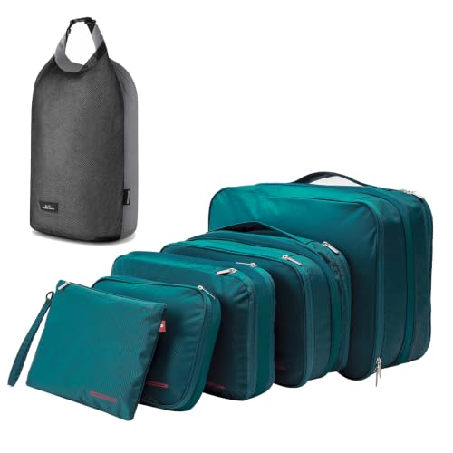 Bee Nesting BeeNesting Waterproof Compression Packing Cubes 5/6/8 sets, Large Travel Packing organizers for Carry on Luggage, 2 Sides Expandable Storage Bags