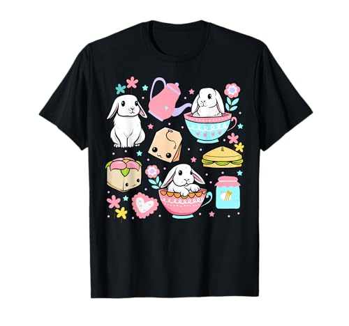 Kawaii Bunny Women Boys Girls Funny Graphic Japanese Anime T-Shirt