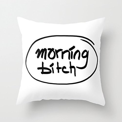 AliHogbenStore Morning bitch Pillow Case Cushion Cover Home Sofa Decorative 18 X 18 Squares