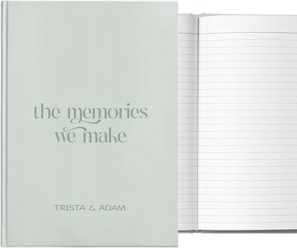Personalized Couples Adventure Journal, The Memories We Make Diary, Stylish Minimal Blank Notebook, Document Your Journey, Couples Bucket List Travel Journal Green