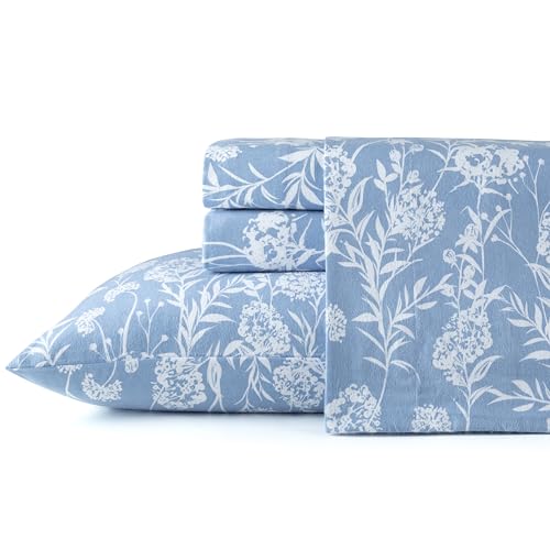 Pointehaven 180 GSM Brushed Cotton Flannel Sheet Sets (Misty Breeze, Queen (U.S. Standard)) by Pointehaven - Used condition - US$45.14