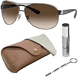 Ray-Ban RB3386 Pilot Shaped Non-Polarized Sunglasses for Men – Includes Official RAYBAN Eyewear Kit – Ideal Formal & Casual Wear Sunglasses – Brown Gradient Lens