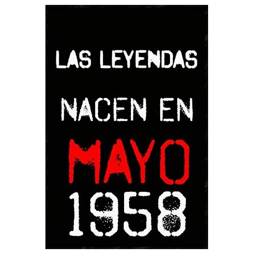 las leyendas en mayo 1958 Cuaderno de regalo de cumpleaños para mujeres, hombres, jefes, compañeros de trabajo, colegas, estudiantes, amigos .: Cuaderno forrado, diario