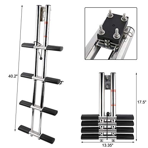 NovelBee 4 Step Dual Telescopic Ladder