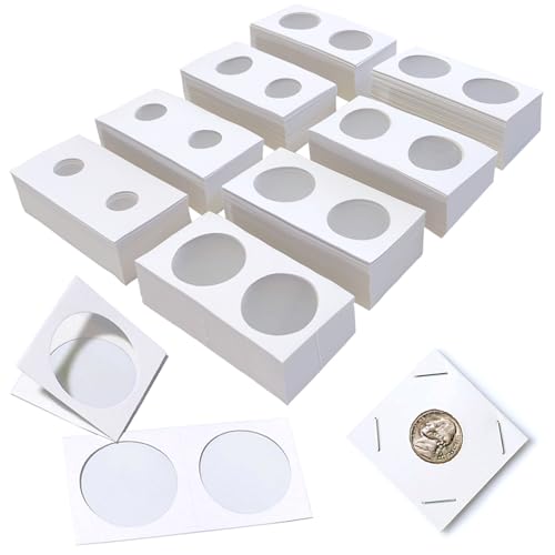 Pochettes en carton pour pièces de monnaie 5 x 5 cm - Etui carton de rangement numismatique