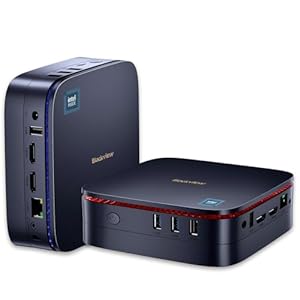 Blackview MP60 Mini PC 8GB DDR4 RAM 256GB M.2 SSD, Mini Gaming Computer with Processor Intel N5095, VESA/Home/Business Mini Desktop Computer, 4K HD Dual HDMI Gigabit Ethernet, Blue