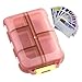 keloppasit Portapillole con etichette, Portapillole da viaggio | Organizzatore di pillole medicinali Contenitore per pillole da viaggio a 10 scomparti - per da compatta con scatola per immagine