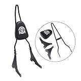 INNOGLOW Motorcycle Black Detachable Rear Passenger Sissy Bar Upright Backrest W/Cushion Pad for Har