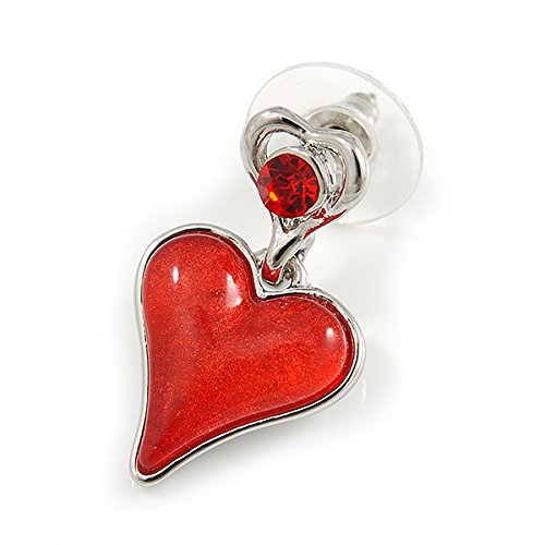 Juego de collar y pendientes de cristal rosa Avalaya con cadena ajustable de 40 cm 6