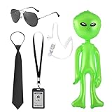 Beafaeur Agent Costume Accessoires, Men In Black Deguisement Agent Secret, Men In Black Accessoires, Secret Service Thème Costumes D'espions, pour Hommes Femmes Déguisement Cosplay Carnaval