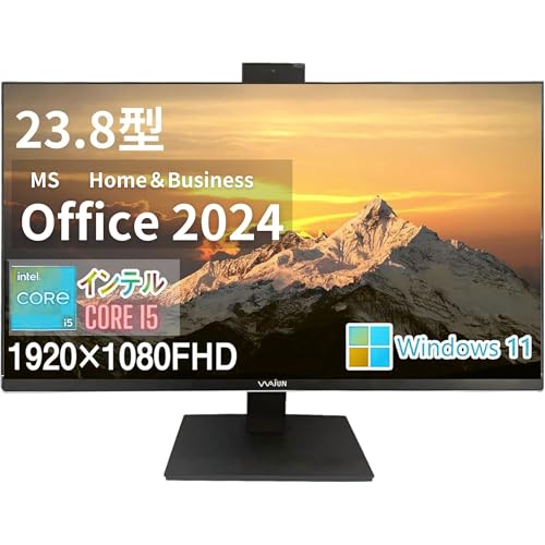 �yMS Office H&B 2024�zwajun ���z����̌^PC XS24D/23.8�^IPS�t��HD/Win11 Pro/ ��12���� i5-12450H/WEB�J����/HDMI/Bluetooth/WIFI/Wake On Lan/�p�x(�㉺���E)