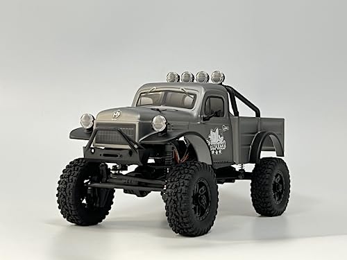 HobbyPlus CR18P EVO Harvest (Matte Metal Gun) - 4WD RC Micro Crawler 2.4Ghz 4 Channel TX, 1/18 Scale RC Cars for Adults, Remote Control Truck, Remote Control Car Toys (HELIDIRECT)