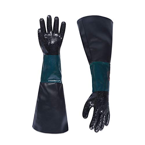Guantes de trabajo de chorro de arena de 23.6 pulgadas compatibles con gabinete LBST01