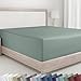 Luxury Collection 100% Pure Cotton Fitted Sheet, Best Hotel Style 400 TC King Size Green Sage Sheet - Long Staple Combed Natural Cotton Sheet Sateen Weave - Fits Mattress 16'' Deep Pocket