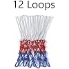 Basketball net 12 Loops Replacement Thicker Ropes Weaved All Weather Bright Coloured Endurable Environment Friendly Polypropylene