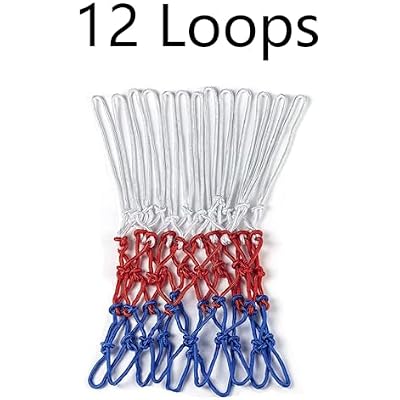 Basketball net 12 Loops Replacement Thicker Ropes Weaved All Weather Bright Coloured Endurable Environment Friendly Polypropylene