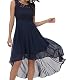 Abendkleid Laorchid Damen Festliches Kleid ärmellos in Navy Blau