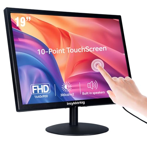 19" FHD Touchscreen Monitor, HDMI/VGA, Dual Speakers, VESA