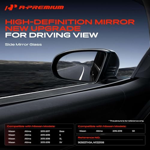 A-Premium Right Passenger Side Non-Heated Mirror Glass with Backing Plate by A-Premium - Used condition - Image 2
