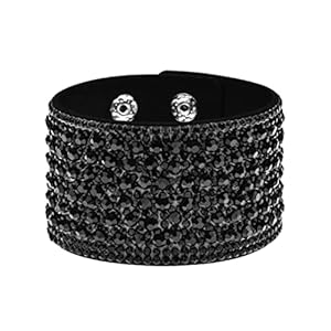 Long tiantian Bracelets for Women Trendy Boho Jewelry for Women Rhinestone Cuff Bangle Bracelets for Women Boho Leather Wrap Bracelets Christmas Gifts Stocking Stuffers