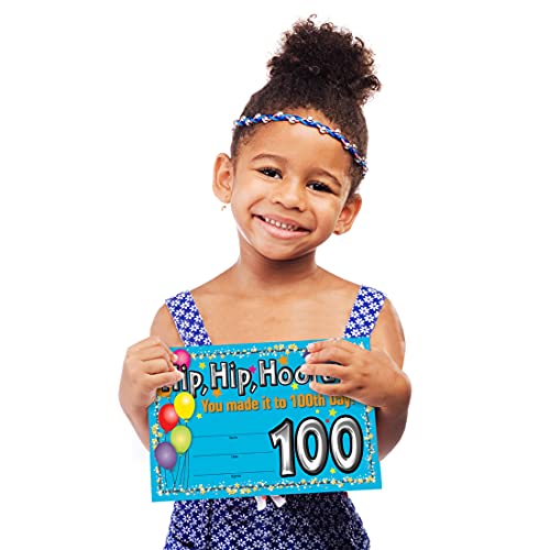 Barker Creek Recognition Awards, 100Th Day, Celebrate Student Achievements With These Colorful Awards, 30 Awards Per Pkg, 8.5" X 5.5" (426) #TOP5