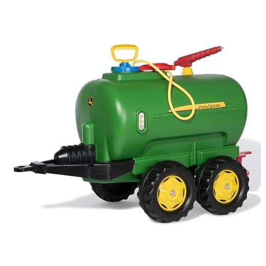 Rolly Toys rollyTanker John Deere tankvagn (för barn 3–10 år, med pump och stänk, 30 liter, avloppskran) 122752