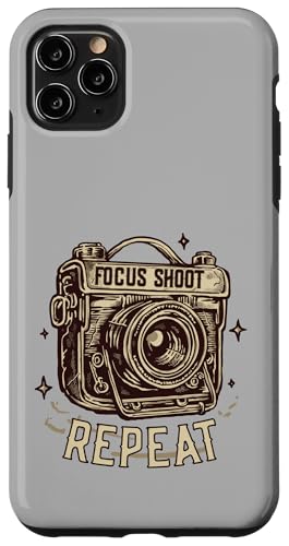 Focus Shoot Repeat Vintage Camera Photography Retro Photo �X�}�z�P�[�X iPhone 11 Pro Max �p
